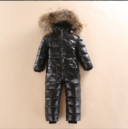 Children's Thick And Warm One-piece Down Jacket - Amazhona 