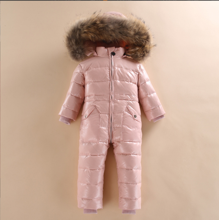 Children's Thick And Warm One-piece Down Jacket - Amazhona 