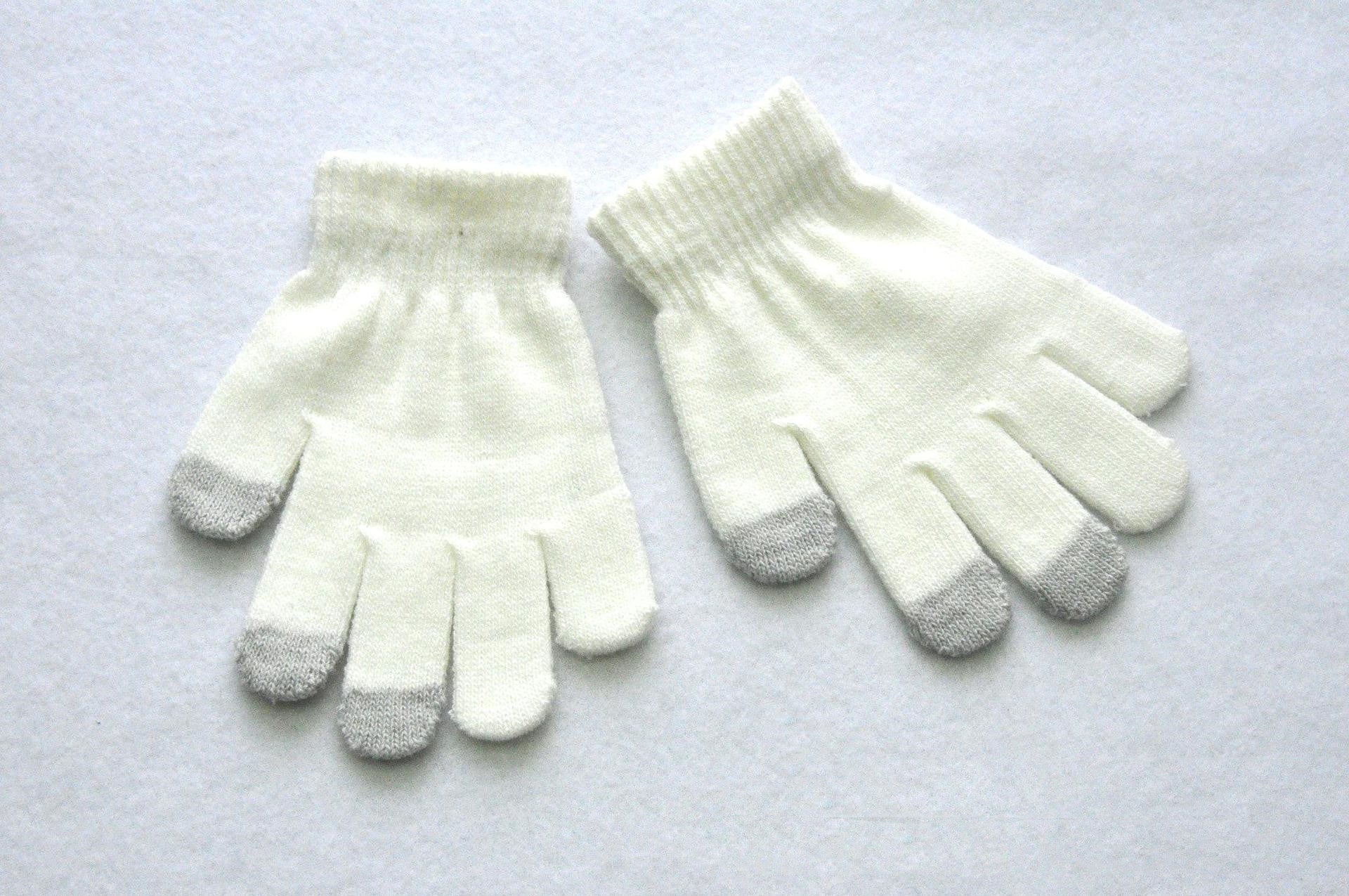 Children's Touch Screen Cold And Warm Knitted Gloves - Amazhona 