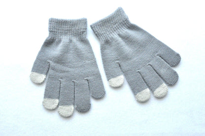 Children's Touch Screen Cold And Warm Knitted Gloves - Amazhona 