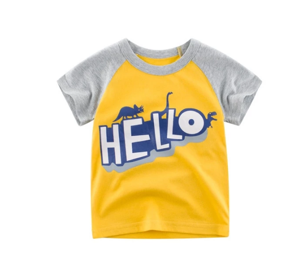 Children's Wear 2021 Summer New Korean Children's Boys Cotton T-shirt Men's Treasure In Children's Short Sleeves - Amazhona 