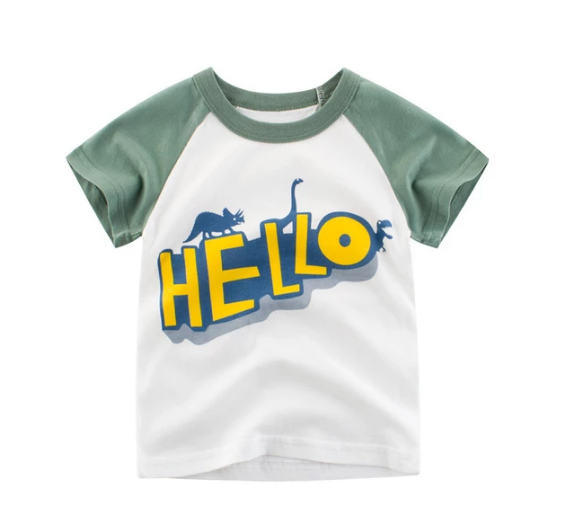 Children's Wear 2021 Summer New Korean Children's Boys Cotton T-shirt Men's Treasure In Children's Short Sleeves - Amazhona 