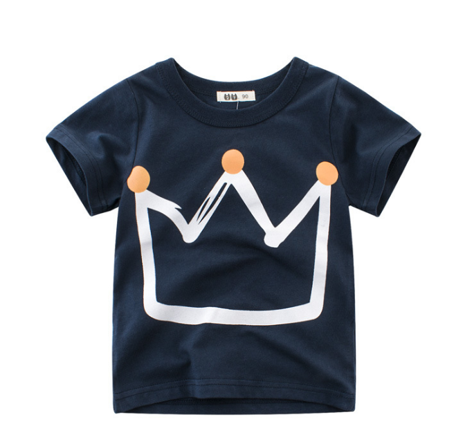 Children's Wear 2021 Summer New Korean Children's Boys Cotton T-shirt Men's Treasure In Children's Short Sleeves - Amazhona 