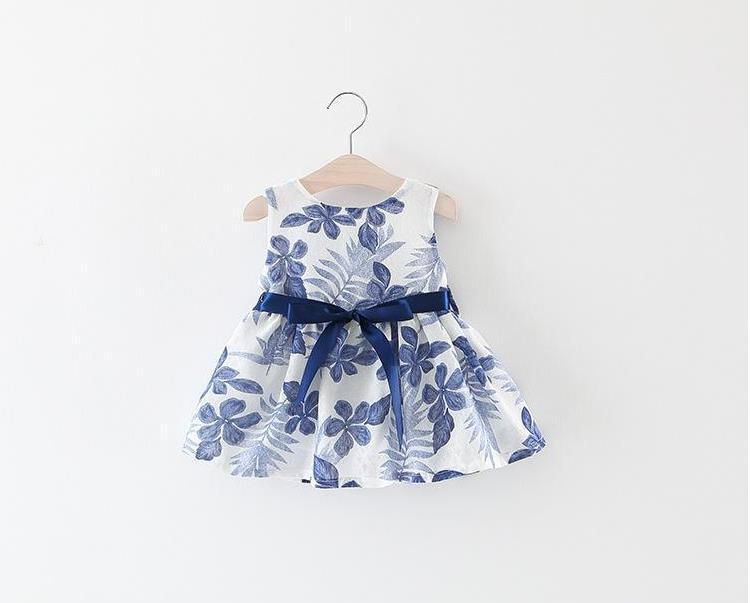 Children's wear, 2021 summer new baby dress, baby girl, Chinese Wind Vest, skirt tide - Amazhona 