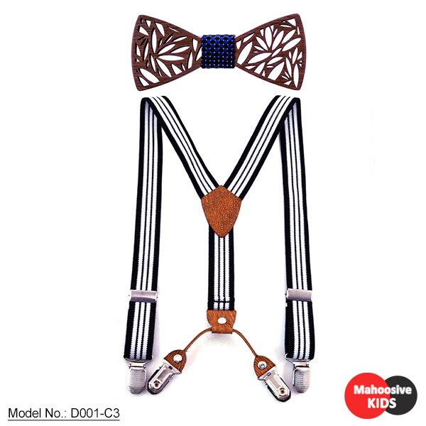 Children's wooden bow tie - Amazhona 