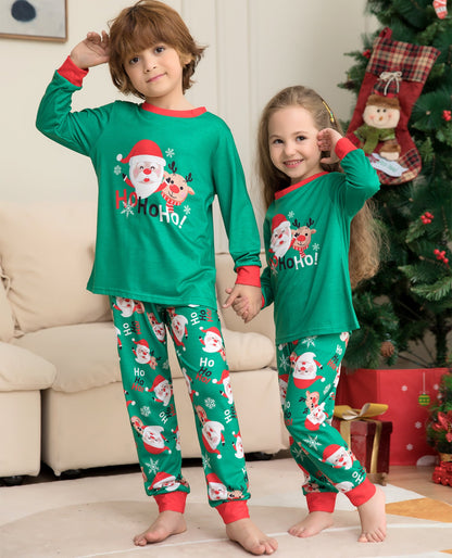 Christmas Pajamas For Family Matching Family Christmas PJs Sets Santa Claus Printed Top Sleepwear - Amazhona 