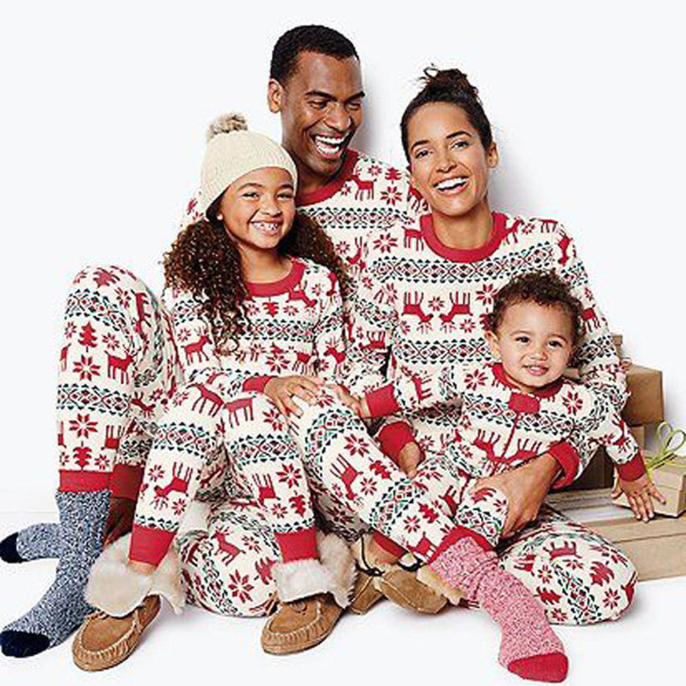 Christmas parent-child long sleeve suit - Amazhona 