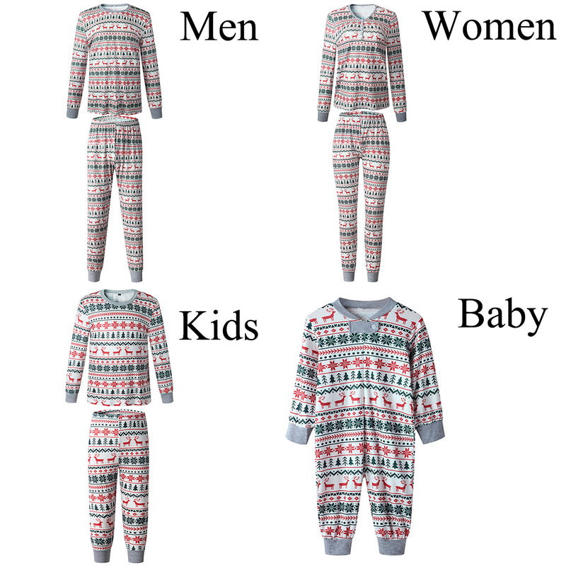 Christmas parent-child long sleeve suit - Amazhona 