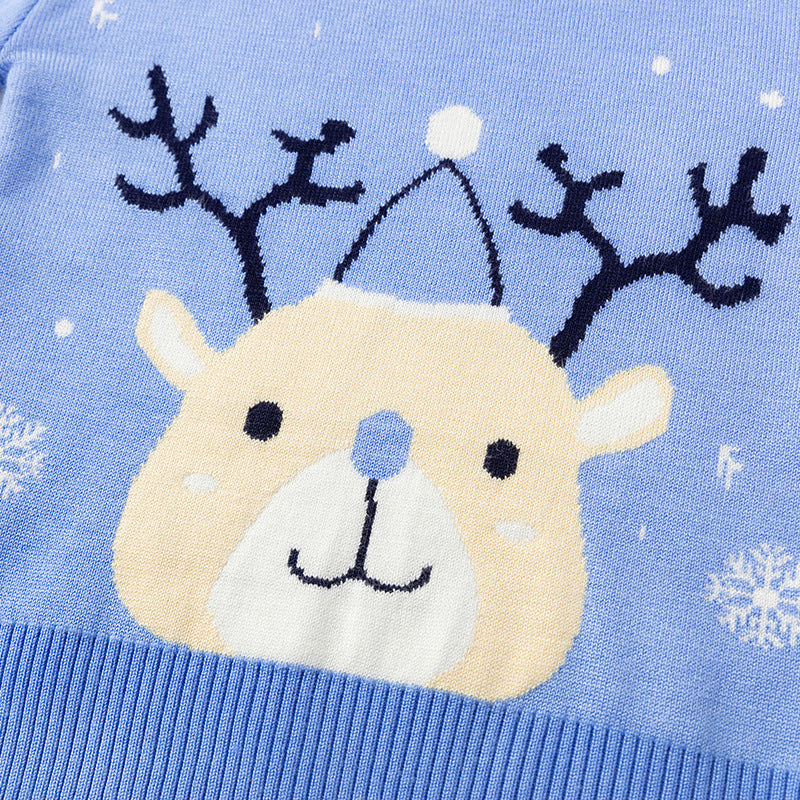 Christmas snowflake fawn sweater - Amazhona 