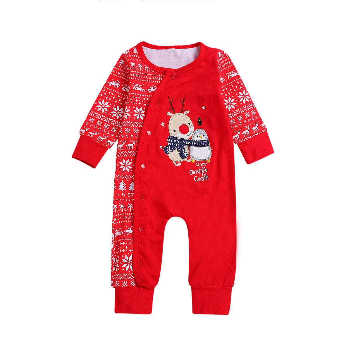 Christmas snowflake print jumpsuit - Amazhona 