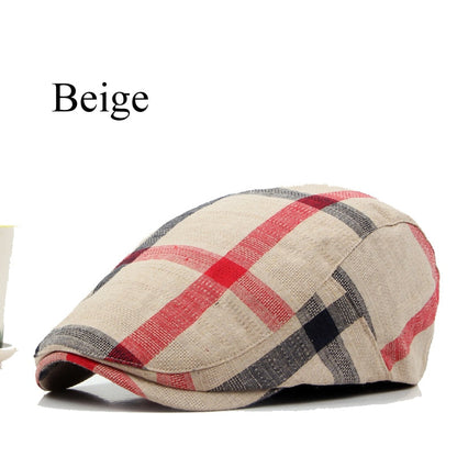 Classic Englad Style Plaid Berets Caps For Men Women Casual Unisex Sports Caps Cotton Berets Hats Boina Casquette Flat Cap - Amazhona 