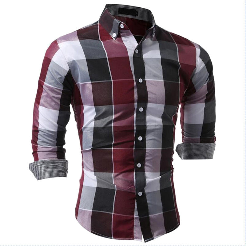 Classic Plaid Dress Shirts - Amazhona 