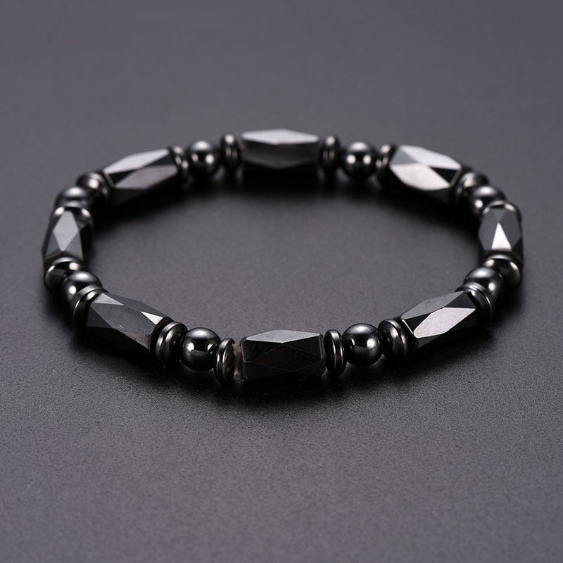 Classical Wave Hematite Energy Bracelets Men Nature High Polish Hematite Magnetic Bracelets for Women New Fashion Energy Jewelry - Amazhona 