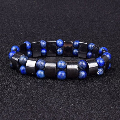 Classical Wave Hematite Energy Bracelets Men Nature High Polish Hematite Magnetic Bracelets for Women New Fashion Energy Jewelry - Amazhona 