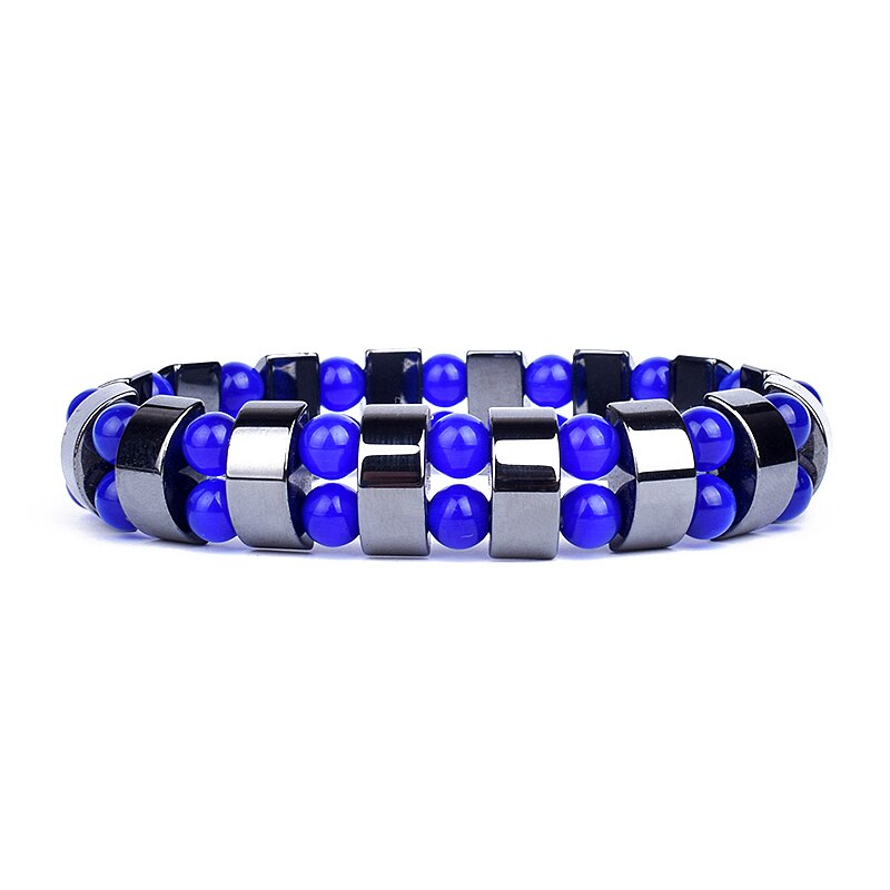 Classical Wave Hematite Energy Bracelets Men Nature High Polish Hematite Magnetic Bracelets for Women New Fashion Energy Jewelry - Amazhona 