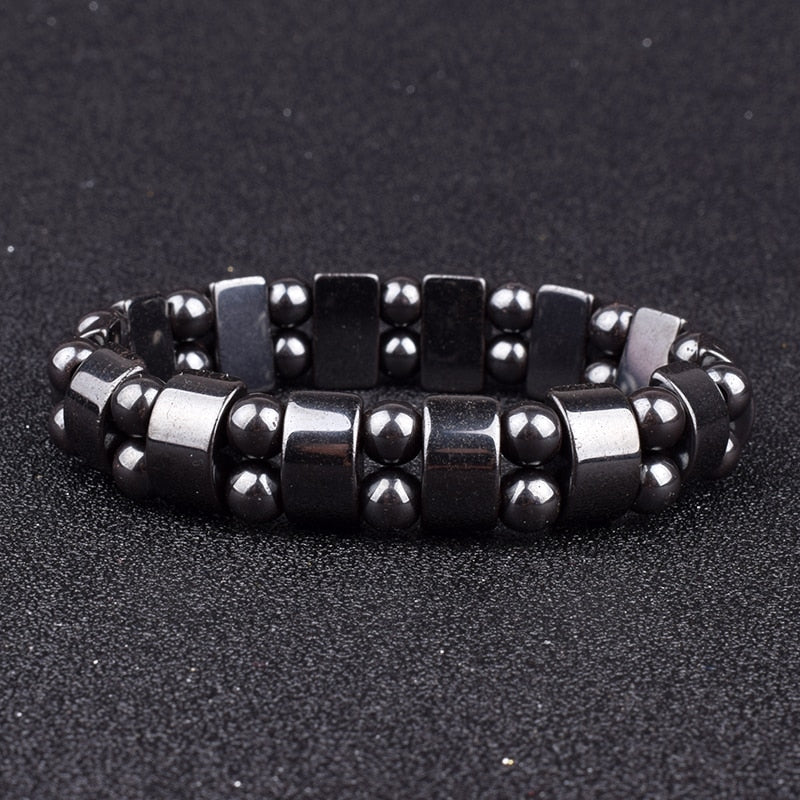 Classical Wave Hematite Energy Bracelets Men Nature High Polish Hematite Magnetic Bracelets for Women New Fashion Energy Jewelry - Amazhona 