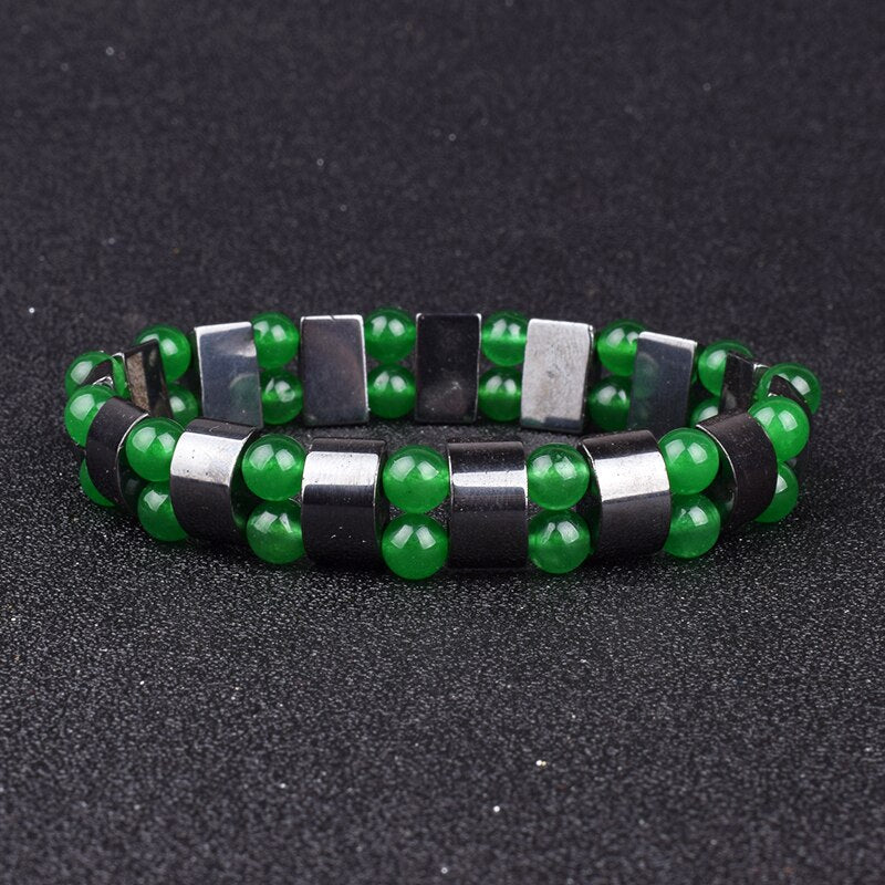 Classical Wave Hematite Energy Bracelets Men Nature High Polish Hematite Magnetic Bracelets for Women New Fashion Energy Jewelry - Amazhona 