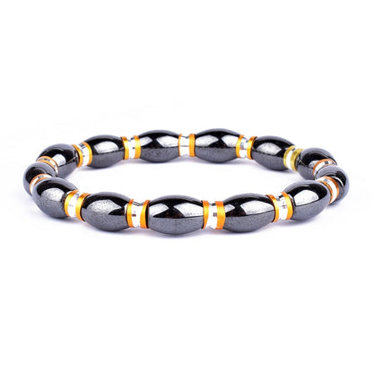 Classical Wave Hematite Energy Bracelets Men Nature High Polish Hematite Magnetic Bracelets for Women New Fashion Energy Jewelry - Amazhona 