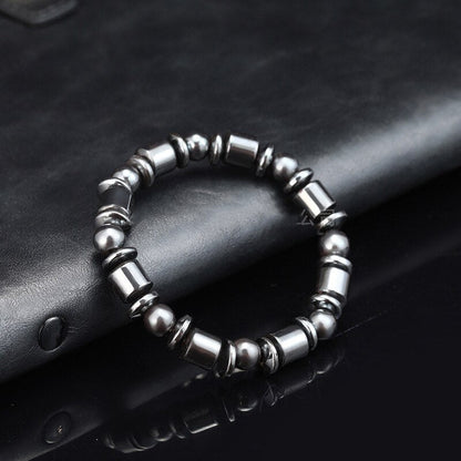 Classical Wave Hematite Energy Bracelets Men Nature High Polish Hematite Magnetic Bracelets for Women New Fashion Energy Jewelry - Amazhona 