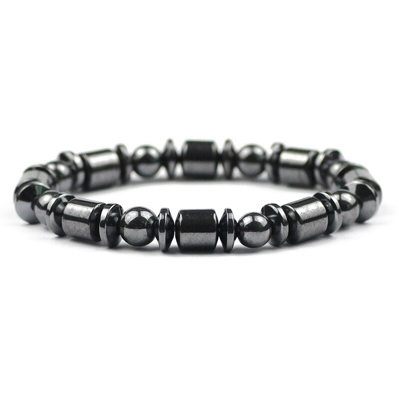 Classical Wave Hematite Energy Bracelets Men Nature High Polish Hematite Magnetic Bracelets for Women New Fashion Energy Jewelry - Amazhona 