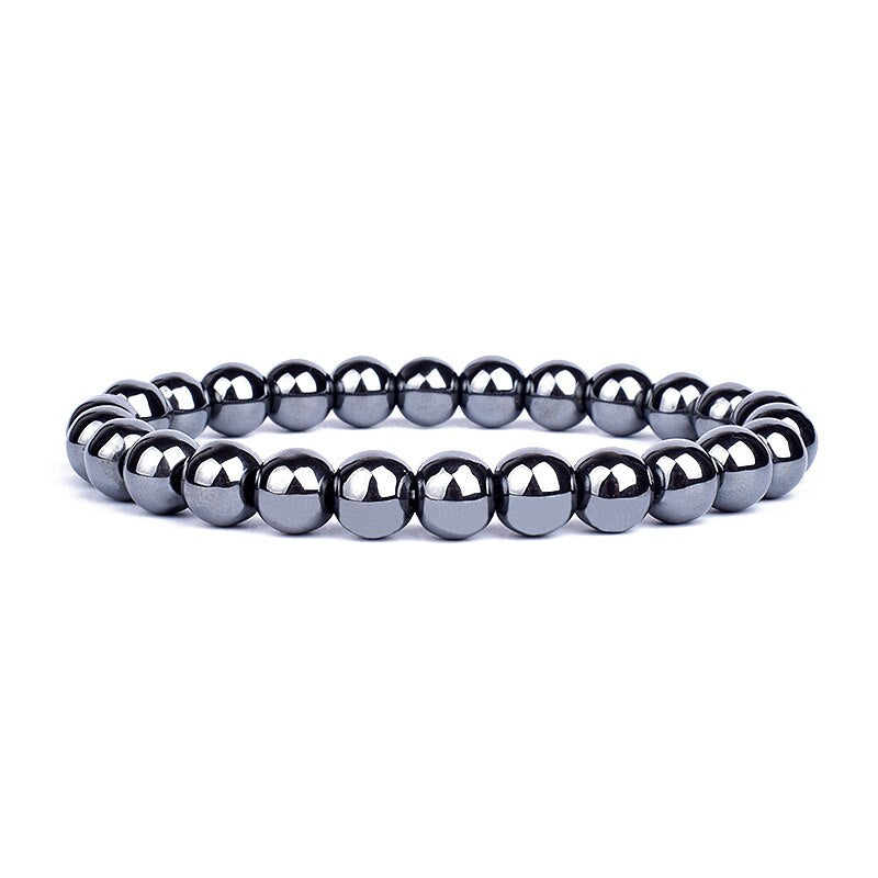 Classical Wave Hematite Energy Bracelets Men Nature High Polish Hematite Magnetic Bracelets for Women New Fashion Energy Jewelry - Amazhona 