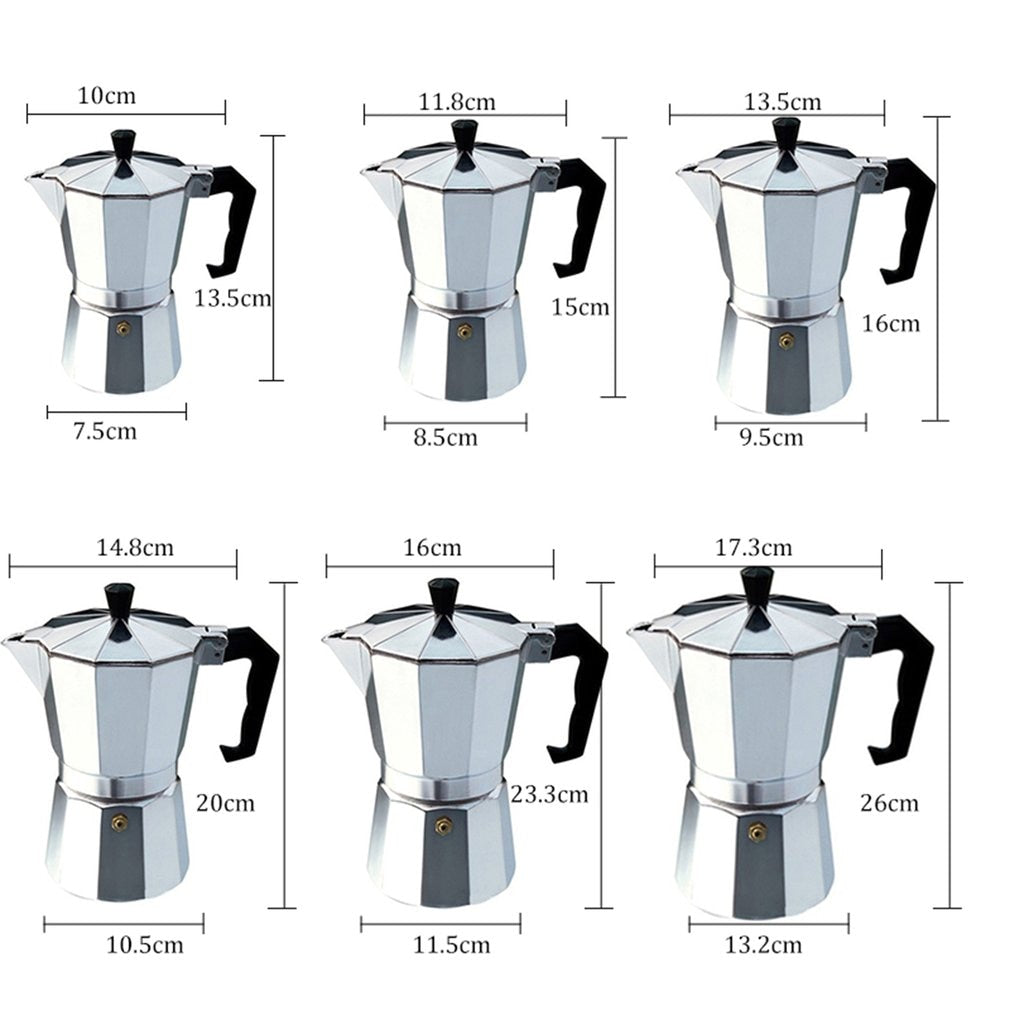 Coffee Maker Aluminum Mocha Espresso Percolator Pot Coffee Maker Moka Pot Espresso Shot Maker Espresso Machine - Amazhona 