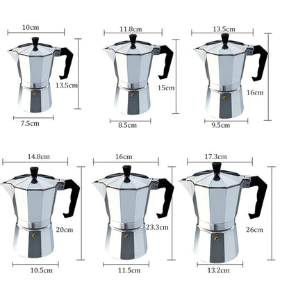 Coffee Maker Aluminum Mocha Espresso Percolator Pot Coffee Maker Moka Pot Espresso Shot Maker Espresso Machine - Amazhona 