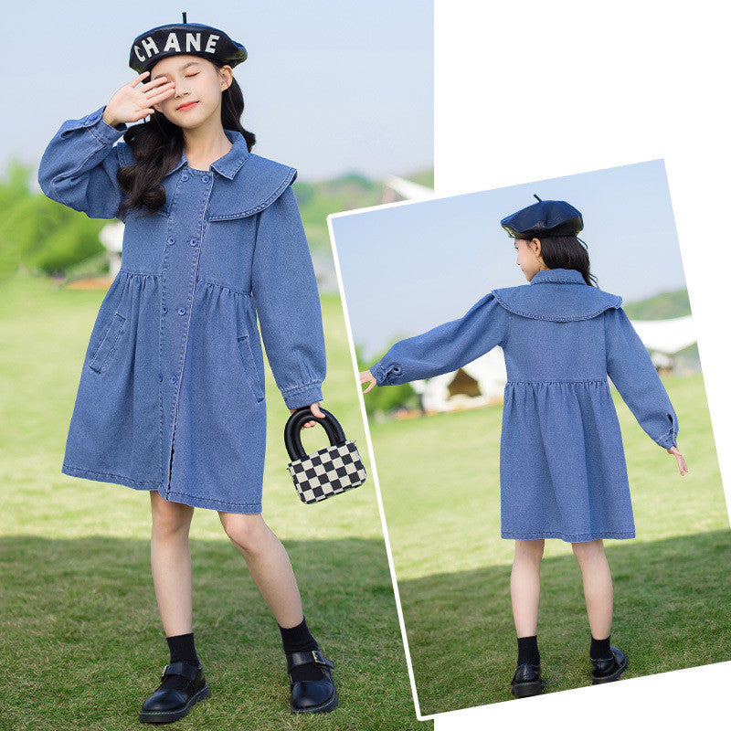 College Style Long-sleeved Middle-aged Boy's Fashionable Princess Dress - Amazhona 