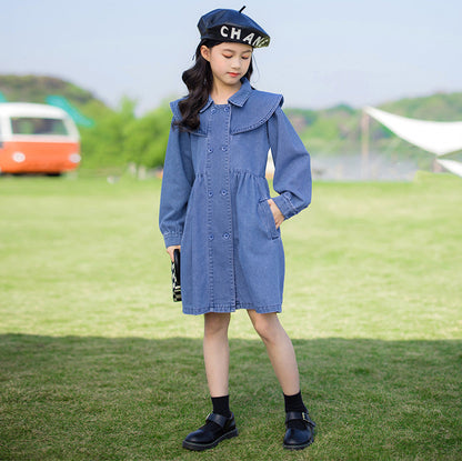 College Style Long-sleeved Middle-aged Boy's Fashionable Princess Dress - Amazhona 