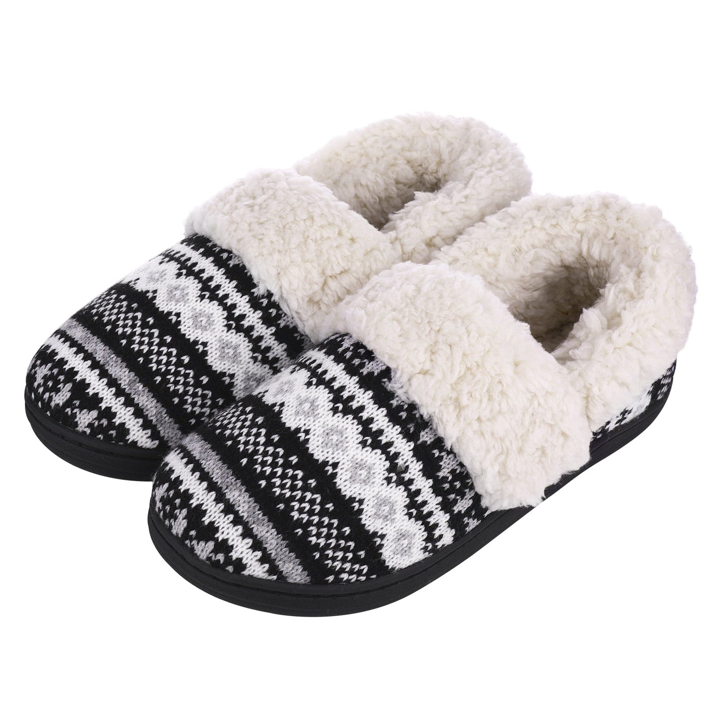 Comwarm Winter Warm Cotton Slippers For Women Men Flats Soft Non-slip Fluffy Shoes Design Slides Couple Indoor House Slippers - Amazhona 