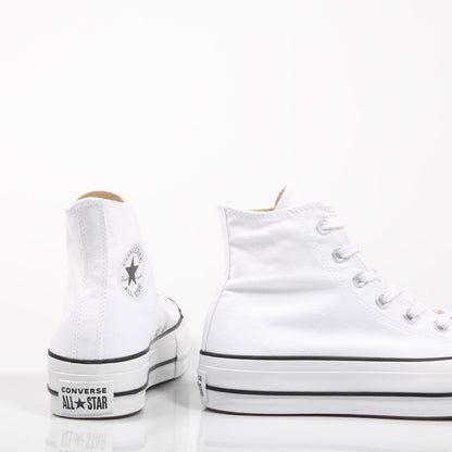 Converse Chuck Taylor All Star Platform Clean High Top White SNEAKERS Woman Shoes Casual Fashion 69224 - Amazhona 