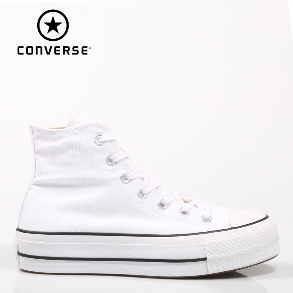 Converse Chuck Taylor All Star Platform Clean High Top White SNEAKERS Woman Shoes Casual Fashion 69224 - Amazhona 