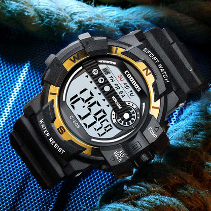 Cool Luminous Men Sport Watch High-end Silicone Strap Military Wrist Watch Led Calendar Waterproof Digital Watch reloj de hombre - Amazhona 