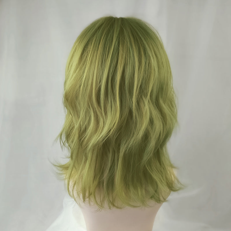 Cool Short Curly Green Hair Wig - Amazhona 