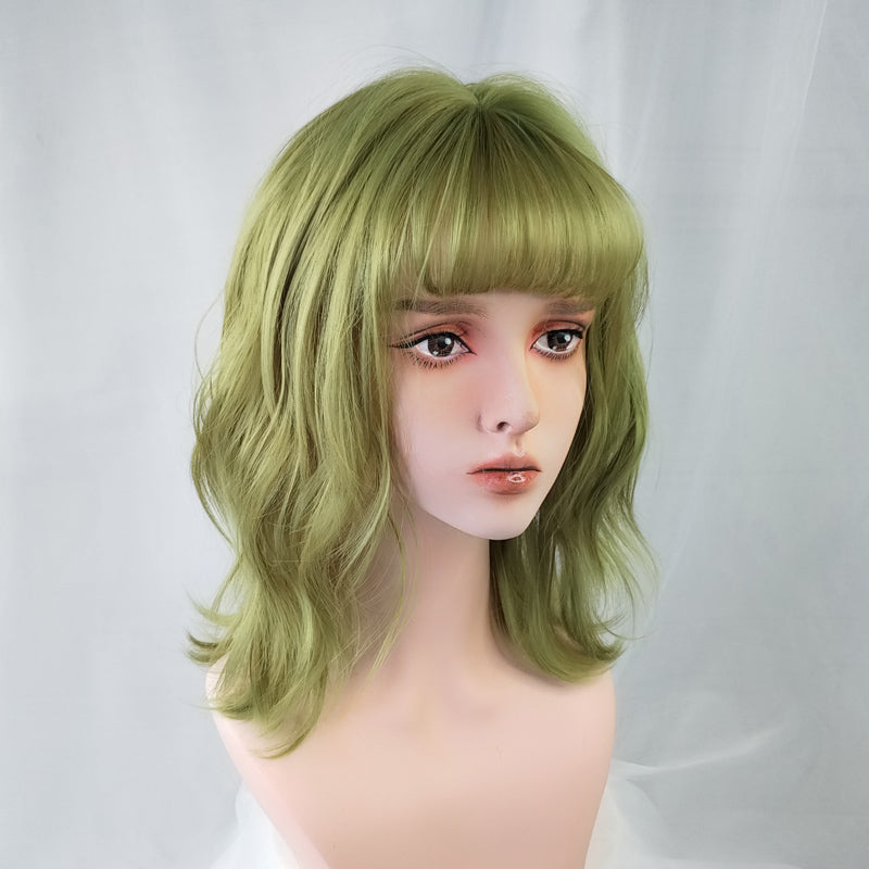 Cool Short Curly Green Hair Wig - Amazhona 