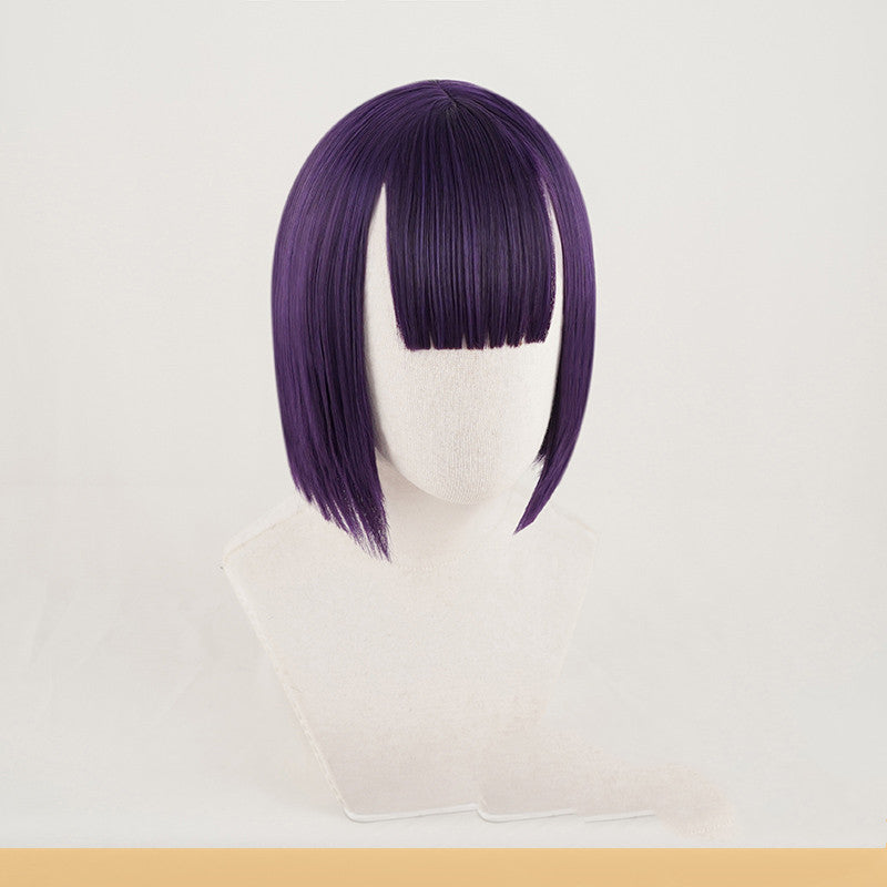 Cosplay wigs are short and purple - Amazhona 