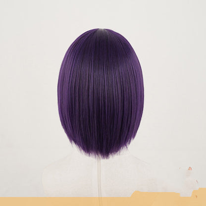 Cosplay wigs are short and purple - Amazhona 