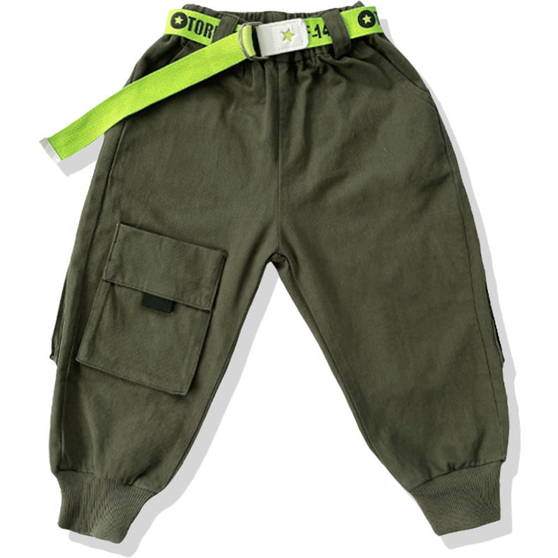 Cotton Boy's Workwear Ankle Pants - Amazhona 