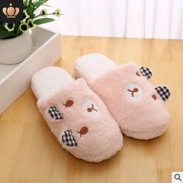 Couple models cartoon pig cotton slippers month cotton slippers home floor soft slippers warm - Amazhona 