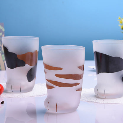 Creative Cute Cat Paws Glass Tiger Paws Mug Office Coffee Mug Tumbler Personality Breakfast Milk Porcelain Cup Gift - Amazhona 