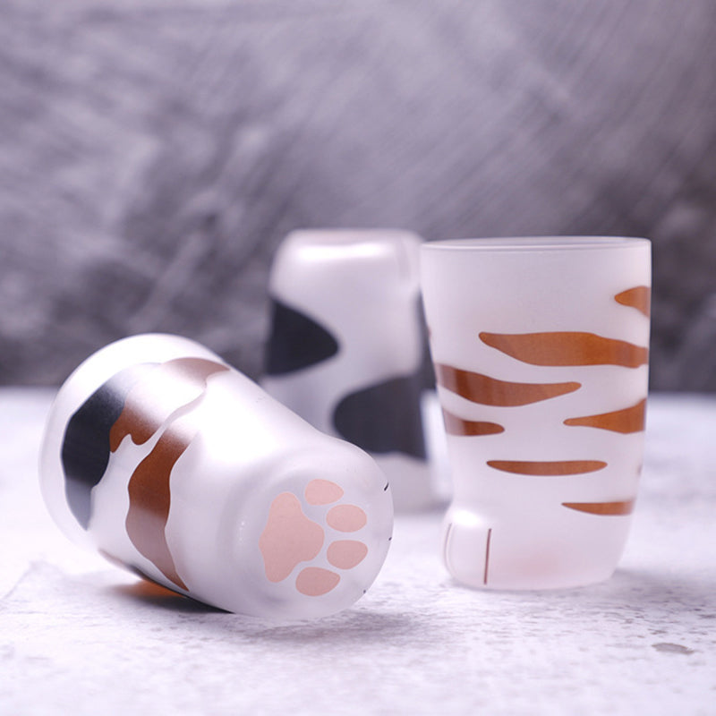 Creative Cute Cat Paws Glass Tiger Paws Mug Office Coffee Mug Tumbler Personality Breakfast Milk Porcelain Cup Gift - Amazhona 