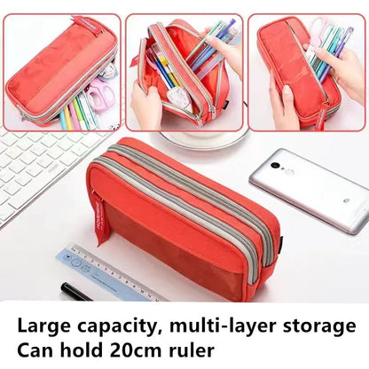 Creative Pencil Case Cute Students Pencil Cases Big Pen Bags Storage Box Boy Girl Kid Large Capacity School Stationery Supplies - Amazhona 