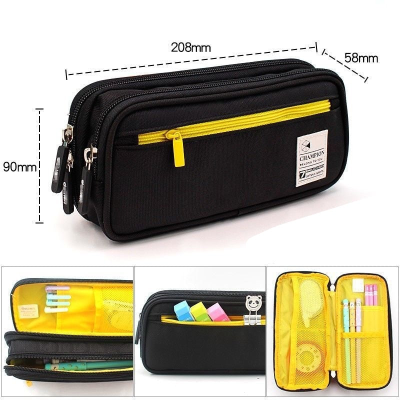 Creative Pencil Case Cute Students Pencil Cases Big Pen Bags Storage Box Boy Girl Kid Large Capacity School Stationery Supplies - Amazhona 