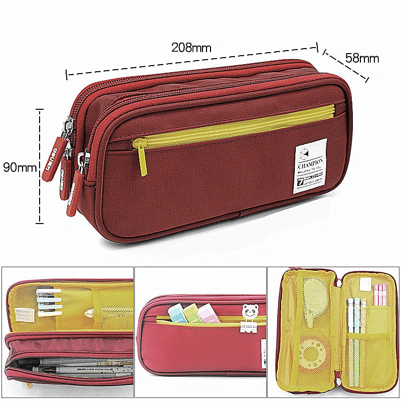 Creative Pencil Case Cute Students Pencil Cases Big Pen Bags Storage Box Boy Girl Kid Large Capacity School Stationery Supplies - Amazhona 