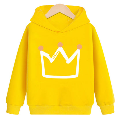 Crown hooded plus velvet sweatshirt - Amazhona 