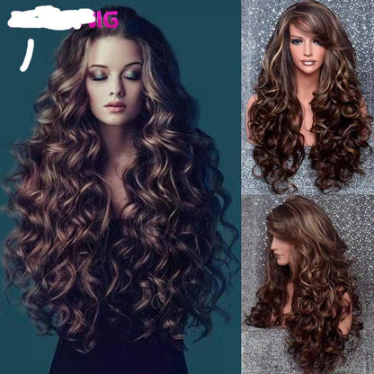 Curly Big Wave Rose Net Wig - Amazhona 