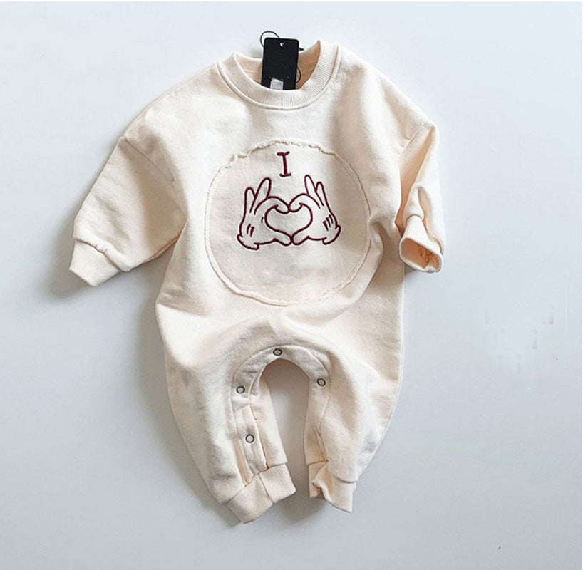 Cute Long-sleeved Crawler Sweater for Men and Women Baby Romper - Amazhona 