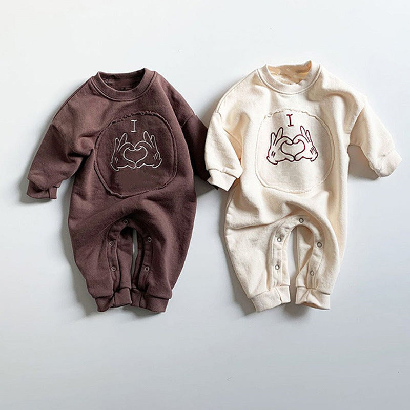 Cute Long-sleeved Crawler Sweater for Men and Women Baby Romper - Amazhona 