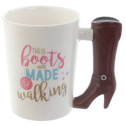 Cute Makeup Tools Mug Creative Boots High Heels Hair Dryer Scepter Handle Ceramic Mug - Amazhona 