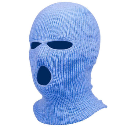 Cycling Knit Ski Mask 3 Hole Balaclava Knitted Full Face Cover "Heart" Embroidery Winter Windproof Neck Warmer Thermal - Amazhona 